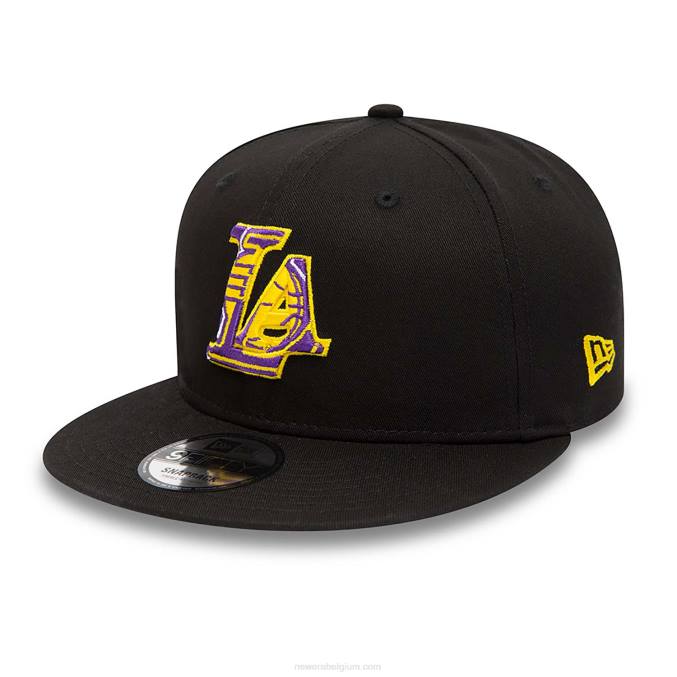 New Era la lakers team infill logo zwarte 9fifty snapback pet BT242072