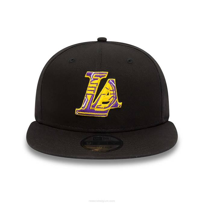 New Era la lakers team infill logo zwarte 9fifty snapback pet BT242072