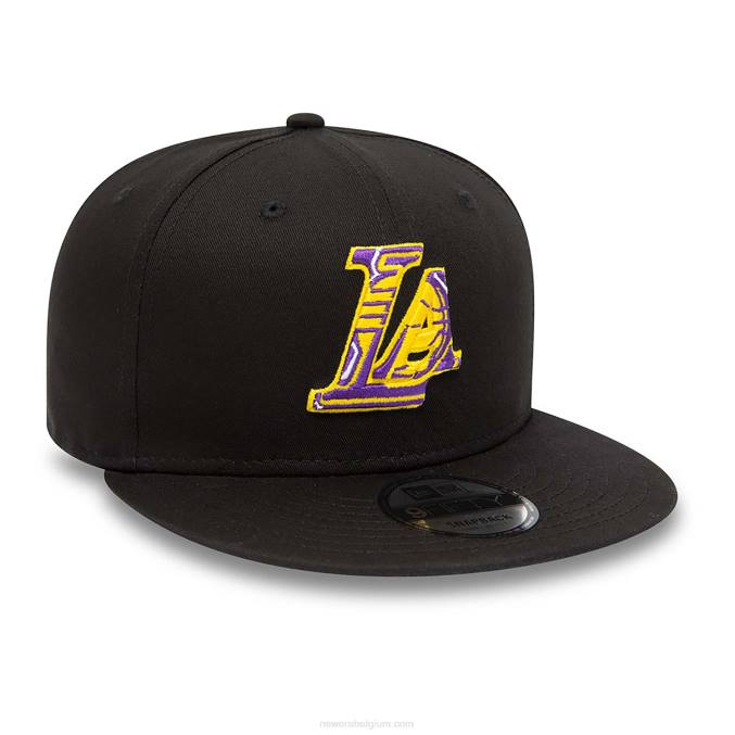 New Era la lakers team infill logo zwarte 9fifty snapback pet BT242072