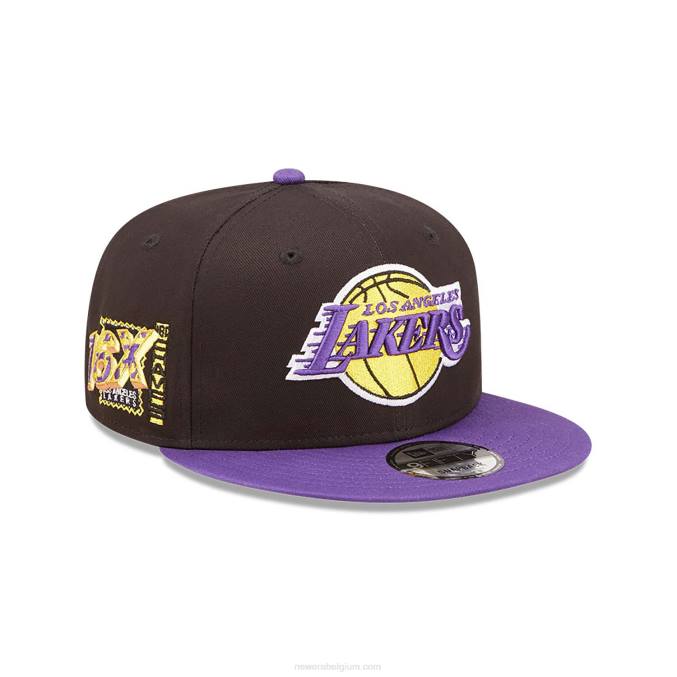 New Era la lakers team patch zwarte 9fifty snapback pet BT242111