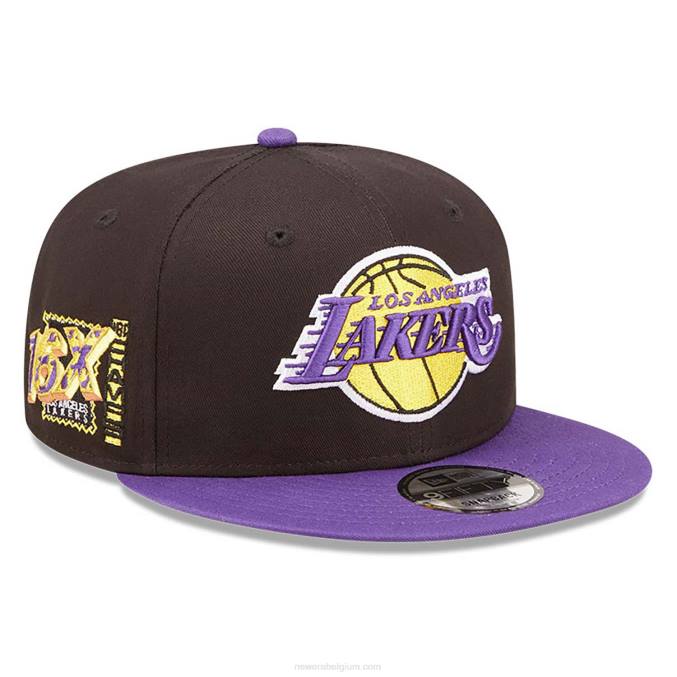 New Era la lakers team patch zwarte 9fifty snapback pet BT242111