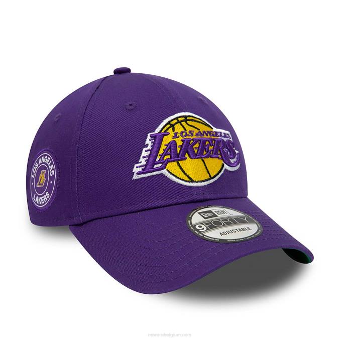 New Era la lakers team side patch paars 9forty verstelbare pet BT241713