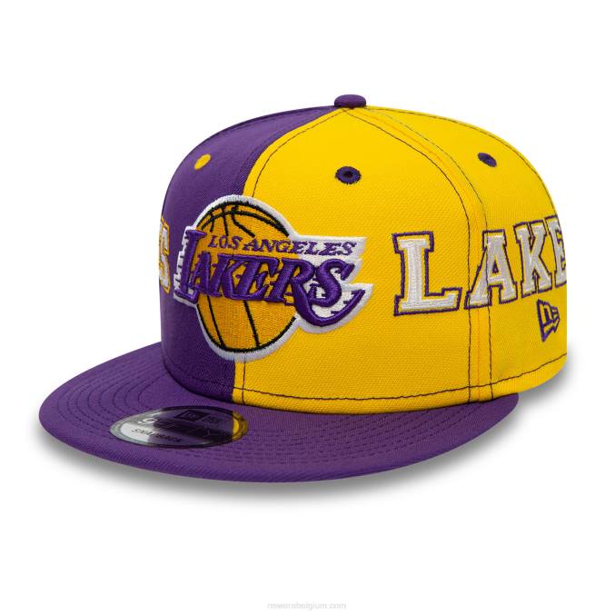New Era la lakers teamsplit paarse 9fifty snapback pet BT242011