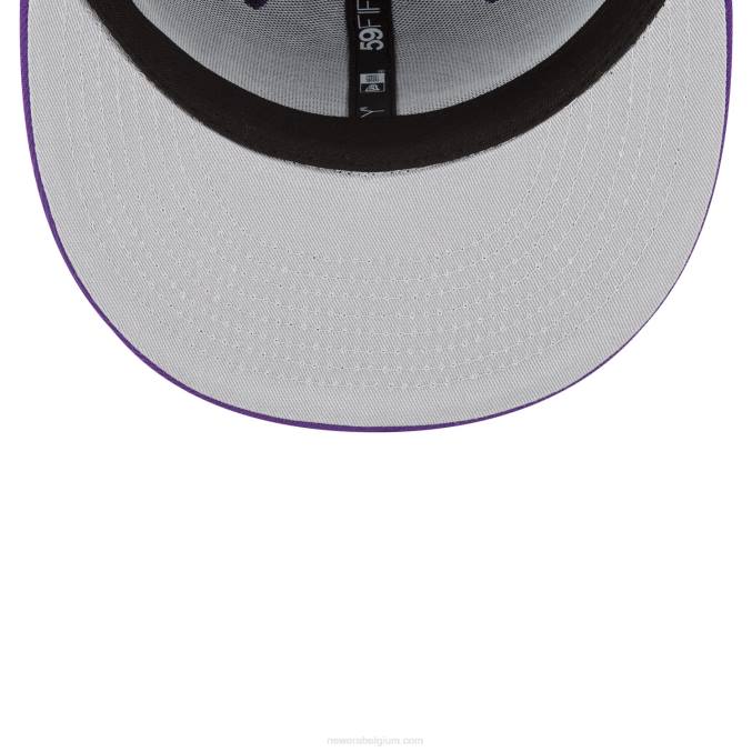 New Era la lakers vilt x nba paarse 59fifty getailleerde pet BT241055