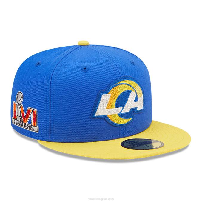 New Era la rams ne letterman blauwe 59fifty getailleerde pet BT24827