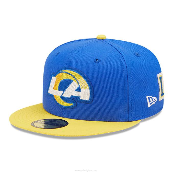 New Era la rams ne letterman blauwe 59fifty getailleerde pet BT24827