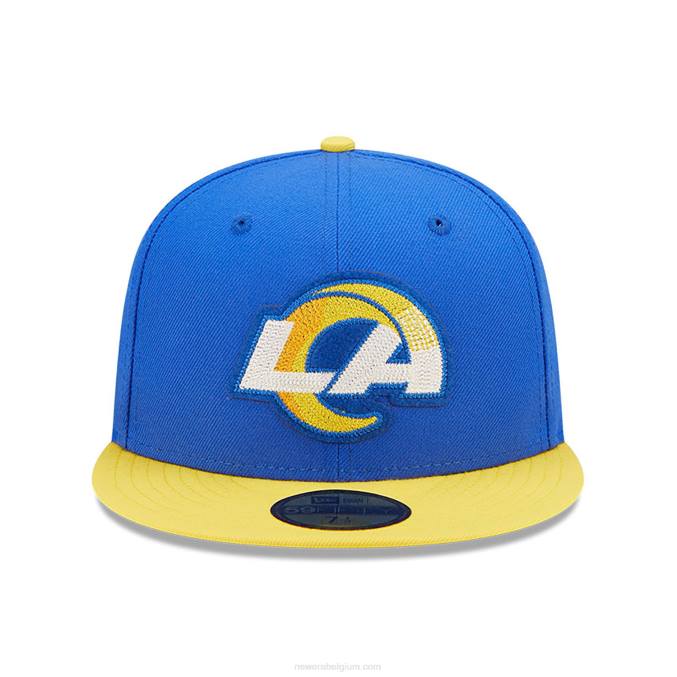 New Era la rams ne letterman blauwe 59fifty getailleerde pet BT24827