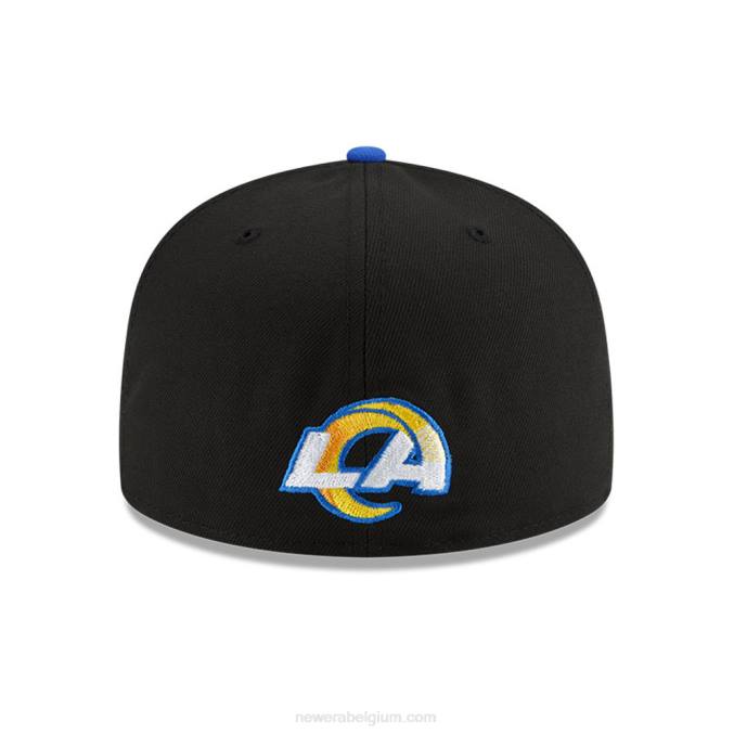 New Era la rams nfl draft zwarte 59fifty getailleerde pet BT2459
