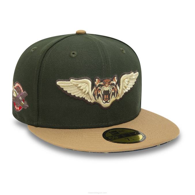 New Era lakeland tigers milb green 59fifty getailleerde pet BT241111