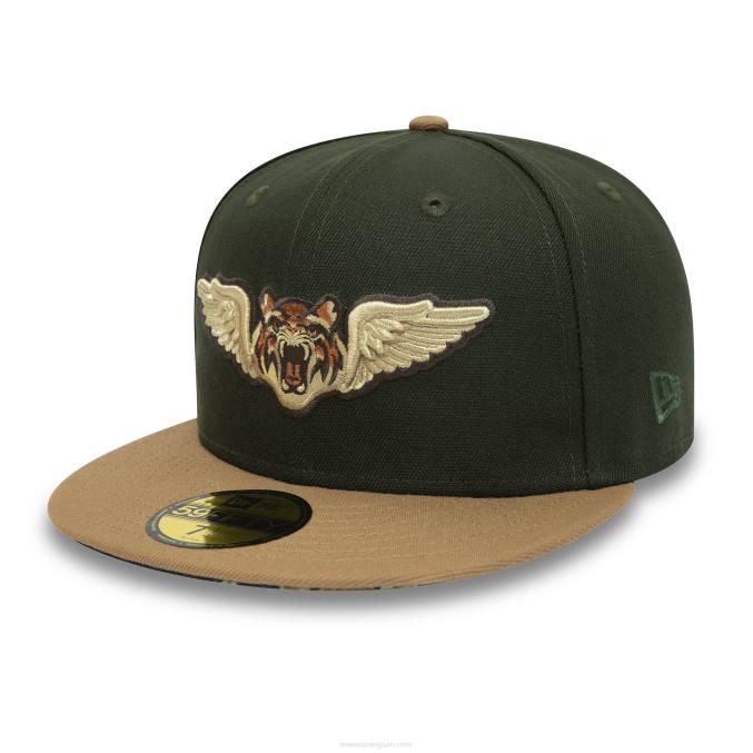 New Era lakeland tigers milb green 59fifty getailleerde pet BT241111