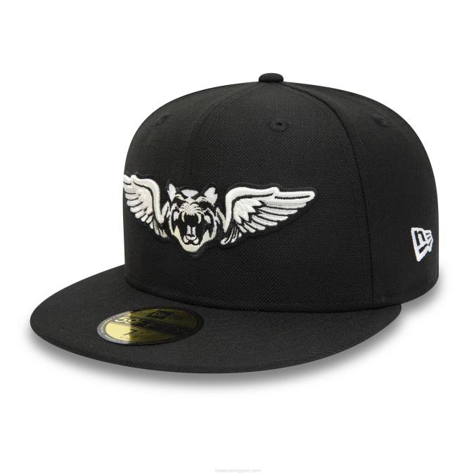 New Era lakeland tigers milb zwart 59fifty getailleerde pet BT241125