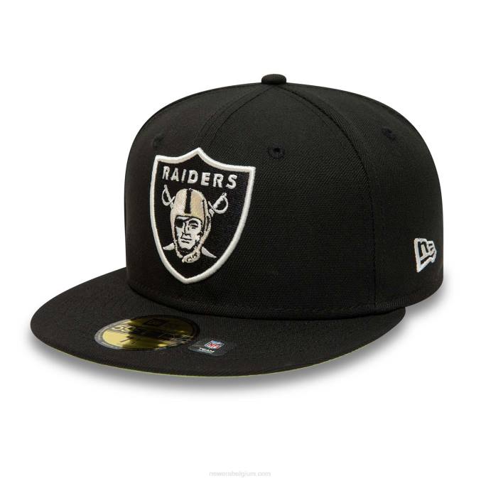 New Era las vegas raiders citrus pop zwart 59fifty getailleerde pet BT24463