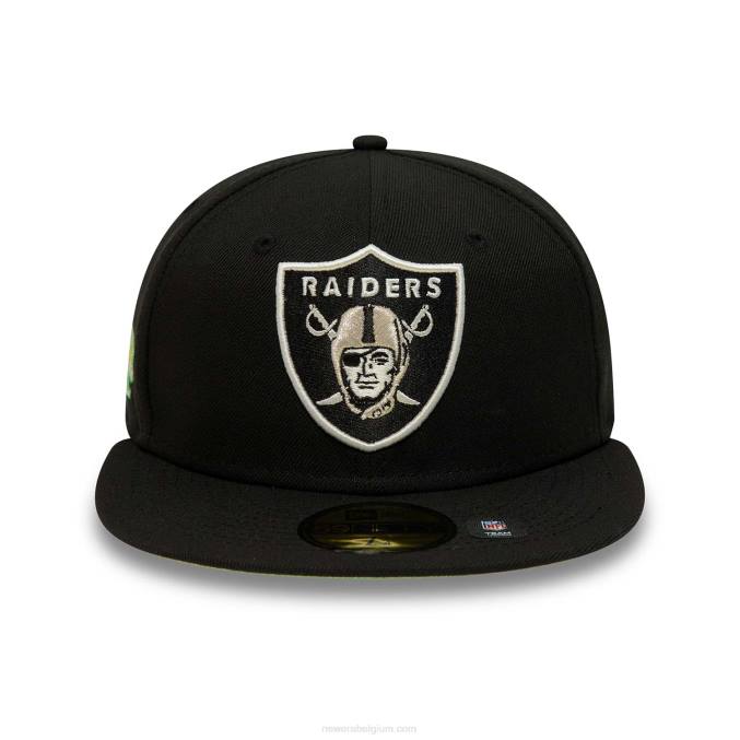 New Era las vegas raiders citrus pop zwart 59fifty getailleerde pet BT24463
