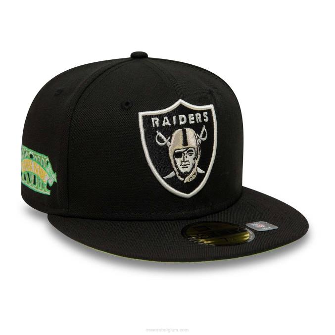 New Era las vegas raiders citrus pop zwart 59fifty getailleerde pet BT24463