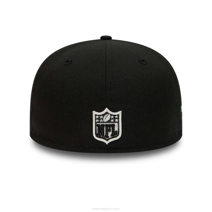 New Era las vegas raiders citrus pop zwart 59fifty getailleerde pet BT24463