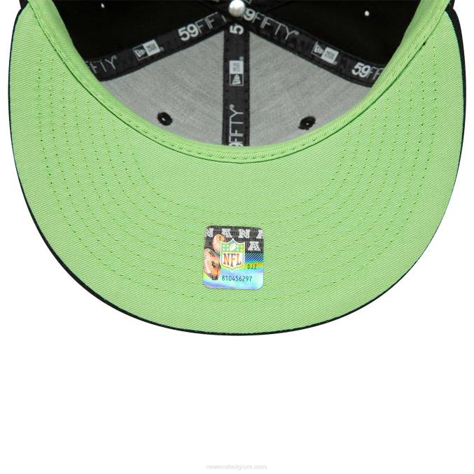 New Era las vegas raiders citrus pop zwart 59fifty getailleerde pet BT24463