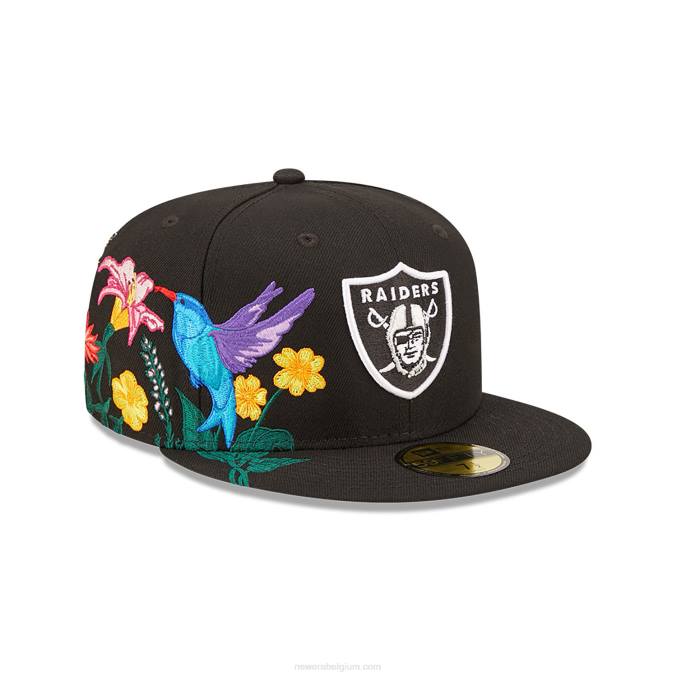 New Era las vegas raiders nfl blooming black 59fifty getailleerde pet BT241365