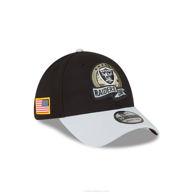 New Era las vegas raiders nfl salute to service zwarte 39thirty stretch fit pet BT242163