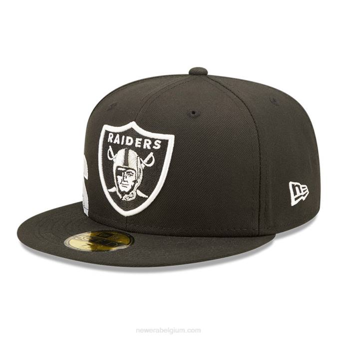 New Era las vegas raiders nfl side split zwarte 59fifty fitted cap BT241326