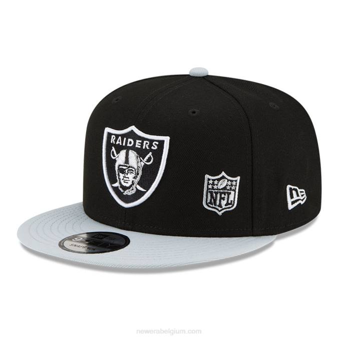 New Era las vegas raiders nfl zwarte letter arch zwarte 9fifty snapback cap BT242122