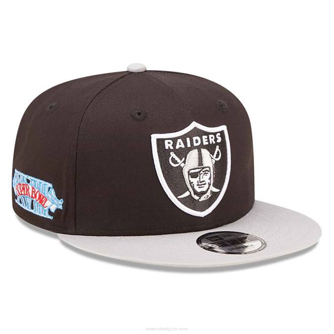 New Era las vegas raiders team patch zwarte 9fifty snapback pet BT242098