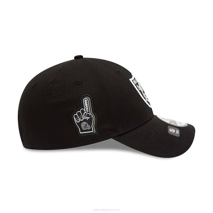 New Era las vegas raiders team side patch zwarte 9forty verstelbare pet BT241778