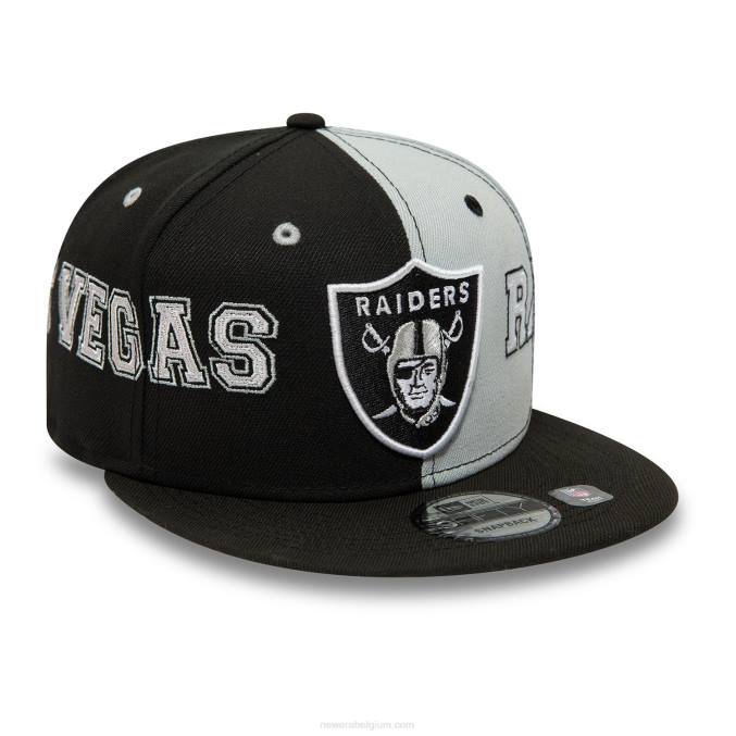 New Era las vegas raiders teamsplit zwarte 9fifty snapback pet BT241942