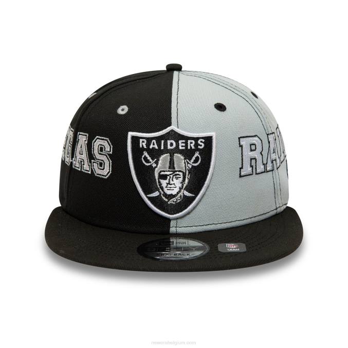 New Era las vegas raiders teamsplit zwarte 9fifty snapback pet BT241942