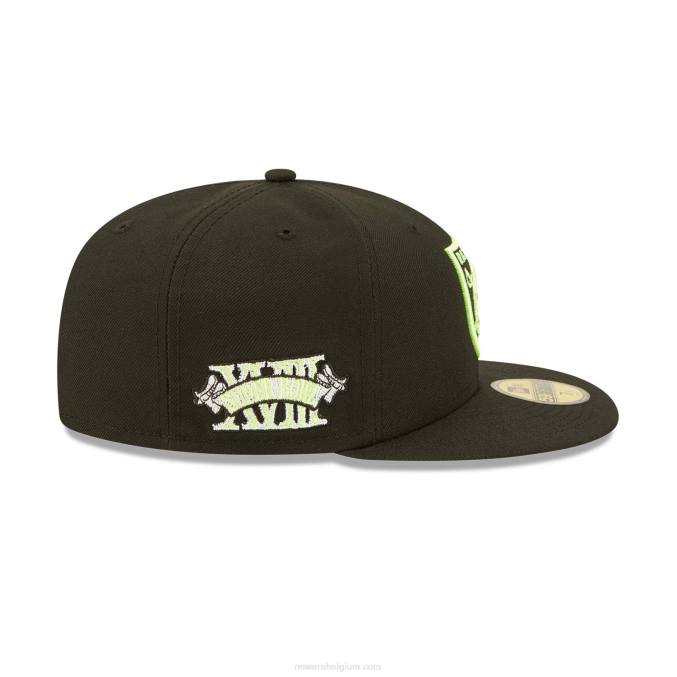 New Era las vegas raiders zomer pop zwarte 59fifty getailleerde pet BT241151