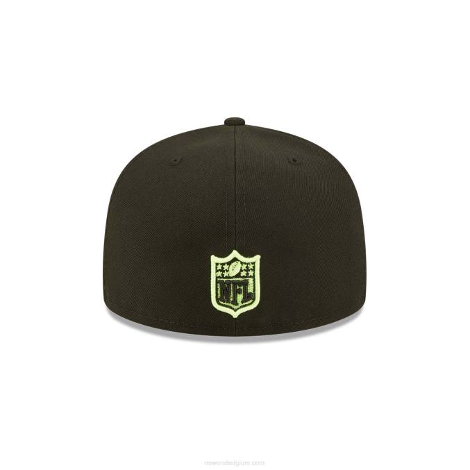 New Era las vegas raiders zomer pop zwarte 59fifty getailleerde pet BT241151