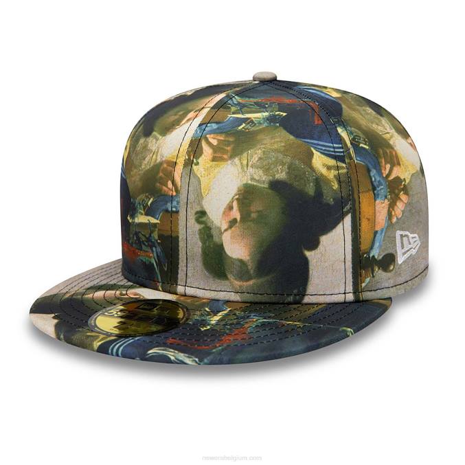 New Era le louvre all-over print 59fifty getailleerde pet BT24739