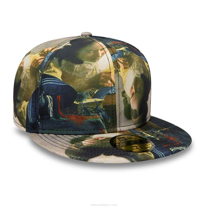 New Era le louvre all-over print 59fifty getailleerde pet BT24739