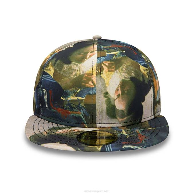 New Era le louvre all-over print 59fifty getailleerde pet BT24739