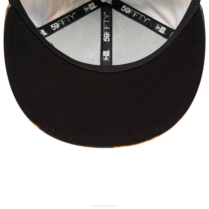 New Era le louvre all over print bruine 59fifty getailleerde pet BT24800