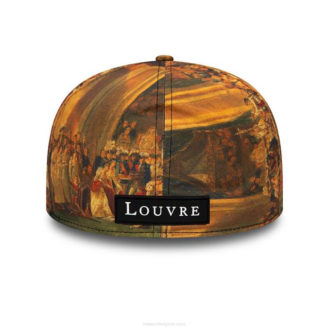 New Era le louvre all over print bruine 59fifty getailleerde pet BT24800