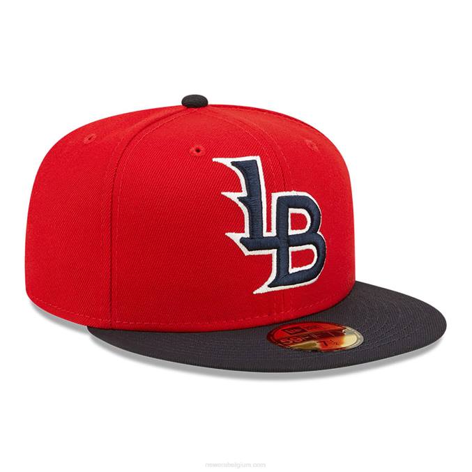New Era louisville vleermuizen milb rood 59fifty getailleerde pet BT24802