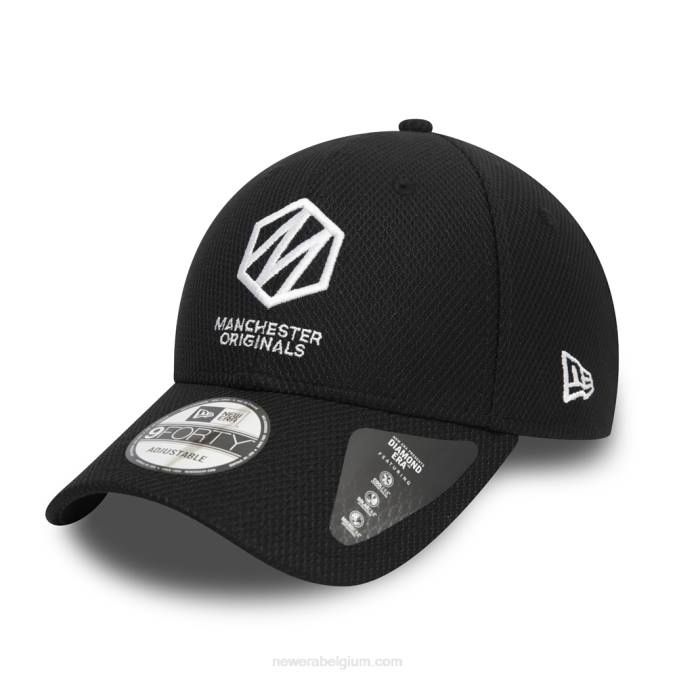 New Era manchester originals de honderd diamanten tijdperk zwarte 9forty cap BT241473