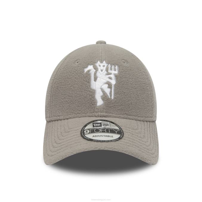 New Era manchester united dames borg grijs 9forty verstelbare pet BT241638