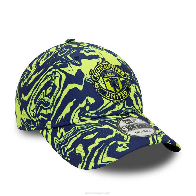 New Era manchester united fc all over print donkerblauwe 9forty verstelbare pet BT241698