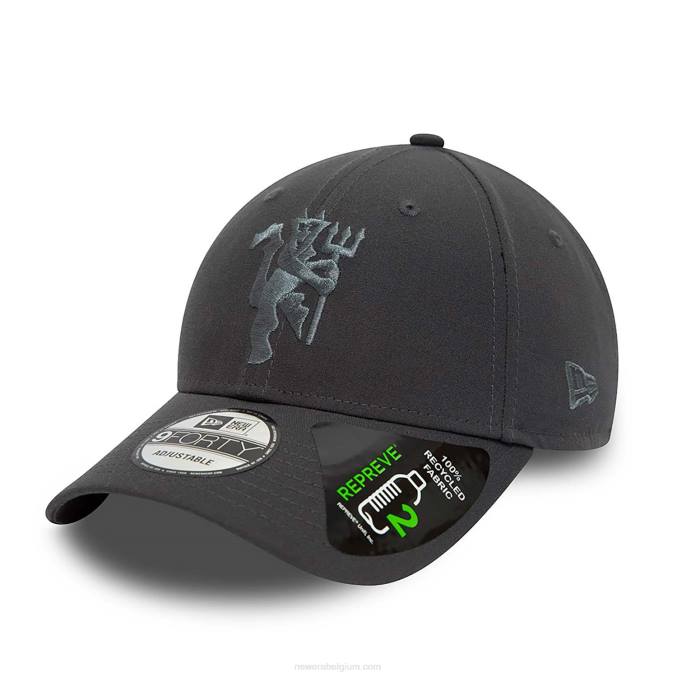 New Era manchester united fc repreve donkergrijze 9forty verstelbare pet BT241747