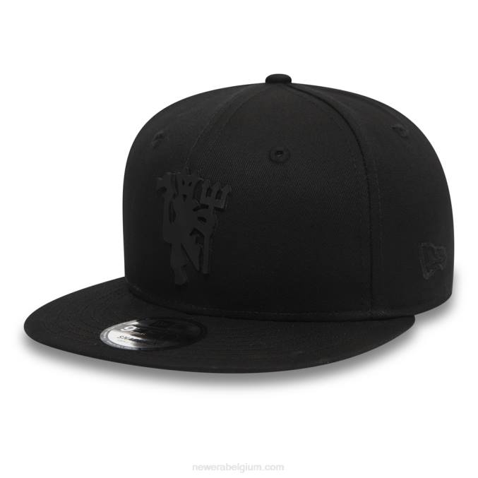 New Era manchester united geheel zwarte 9fifty pet BT241835