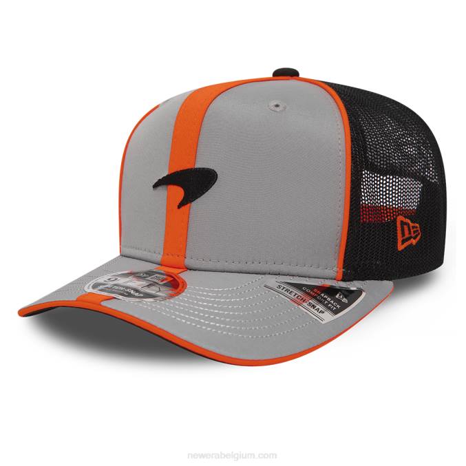 New Era mclaren f1 stripe grijze 9fifty stretch snap cap BT241988
