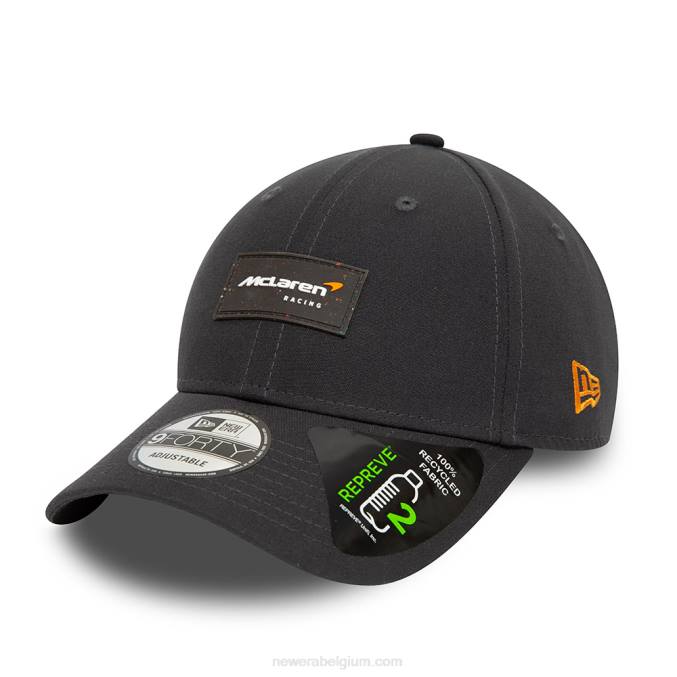 New Era mclaren repreve donkergrijze 9forty verstelbare pet BT241662