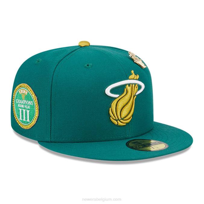 New Era miami heat max bet groen 59fifty getailleerde pet BT24517