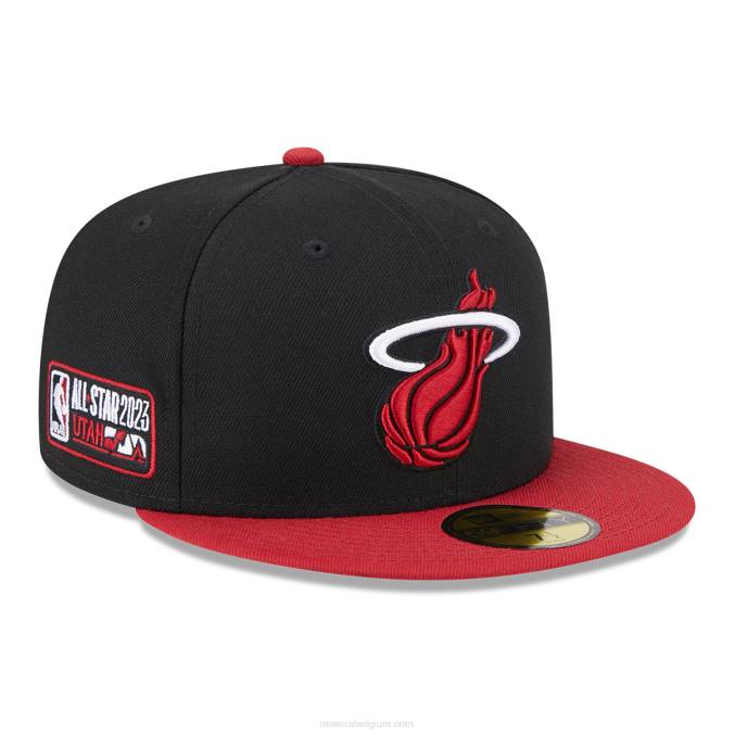 New Era miami heat nba all star game zwarte 59fifty getailleerde pet BT24262