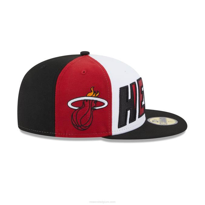 New Era miami heat nba back half zwarte 59fifty fitted cap BT24510