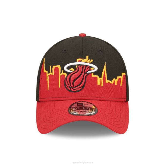 New Era miami heat nba tip off 2022 zwarte 39thirty stretch fit pet BT242202