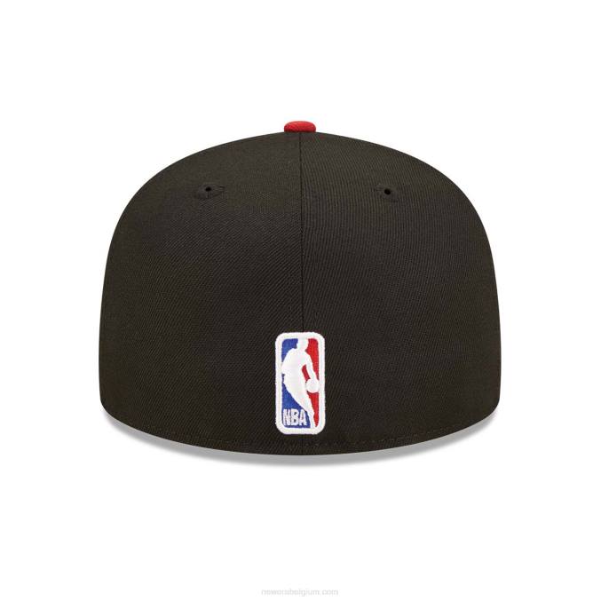 New Era miami heat nba tip off 2022 zwarte 59fifty getailleerde pet BT2436
