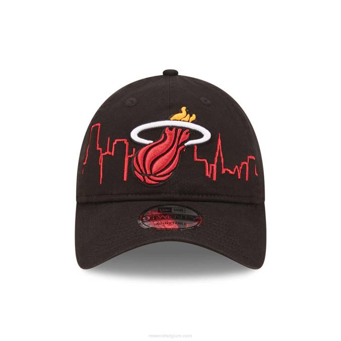 New Era miami heat nba tip off 2022 zwarte 9twenty verstelbare pet BT242255