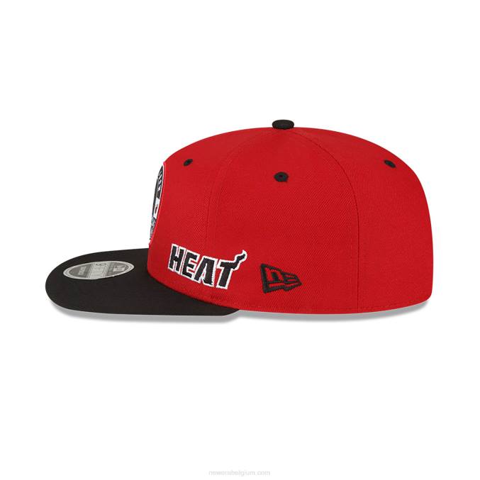 New Era miami heat nba x marvel zwarte weduwe rode 9fifty snapback pet BT241962